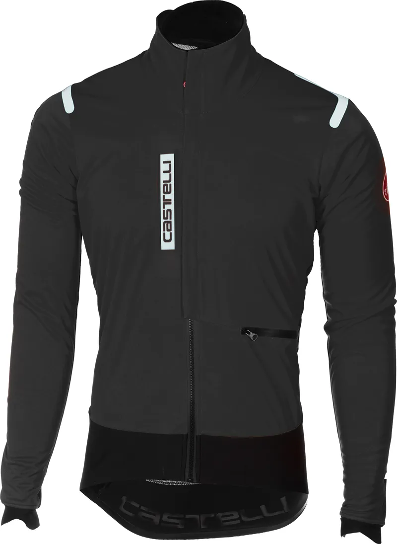 Castelli Alpha Ros Mens Jacket - Light Black/Black
