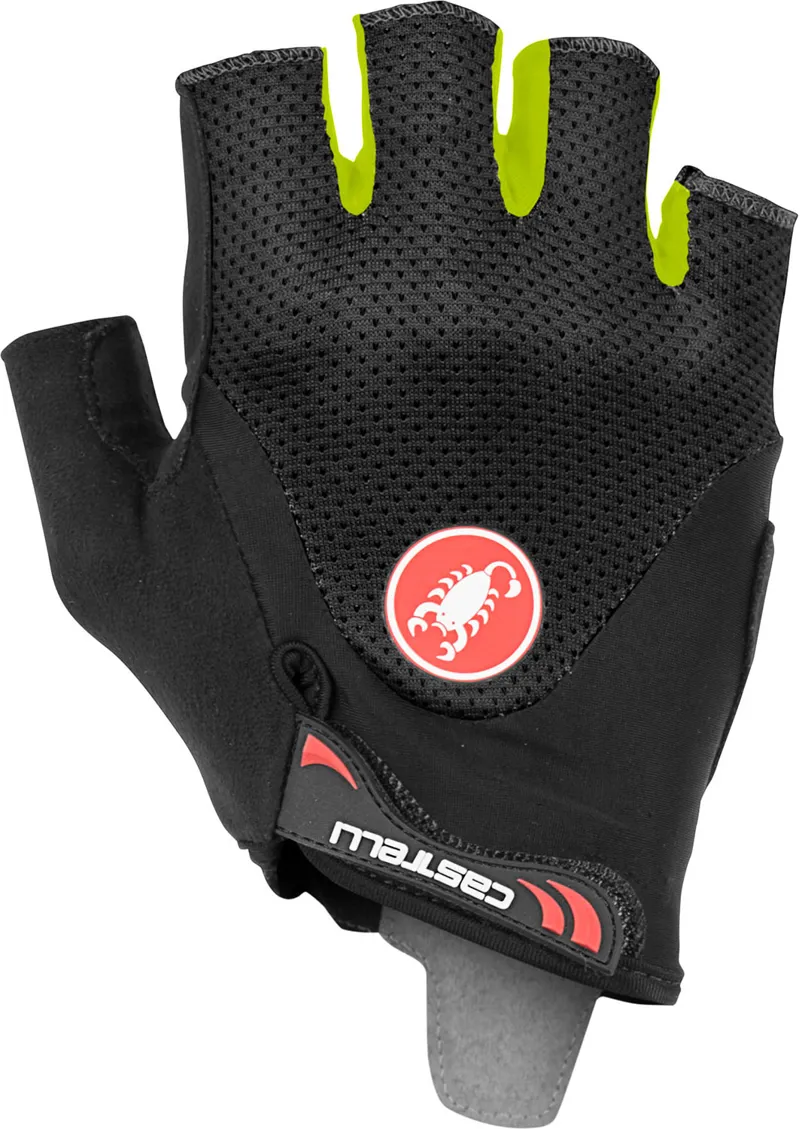 Castelli Arenberg Gel 2 Mens Glove - Black/Yellow Fluo