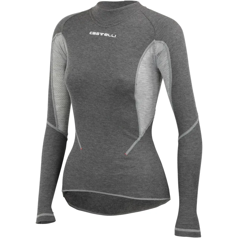 Castelli Flanders Womens Warm Long Sleeve Baselayer - Grey