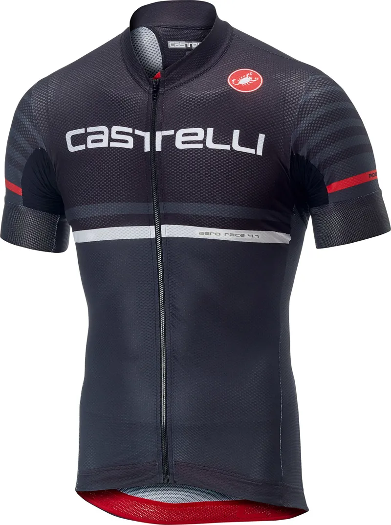 Castelli Free AR 4.1 Mens Jersey FZ - Kit Black/Dark Grey