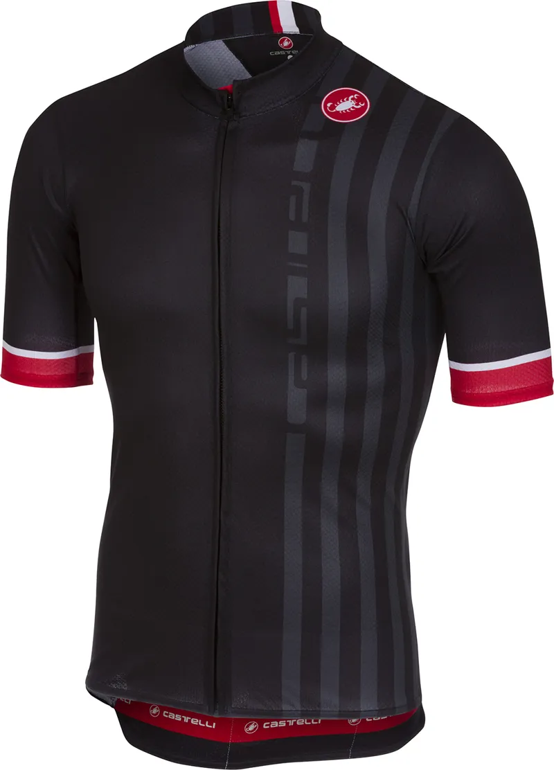 Castelli Podio Doppio Mens Jersey FZ - Black