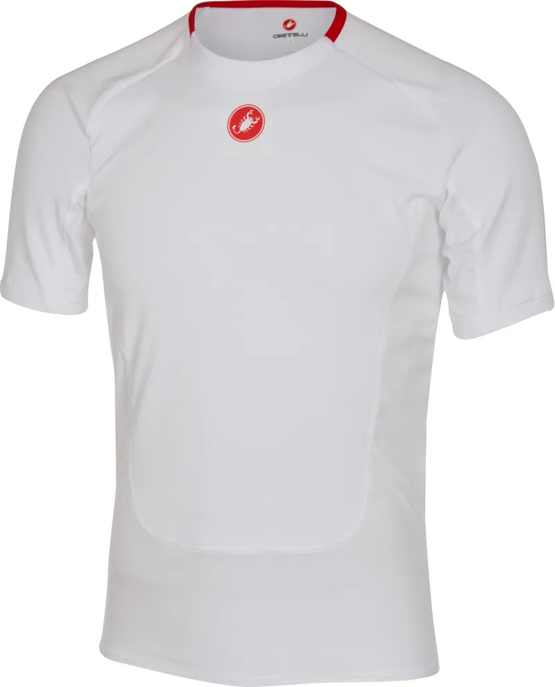 Castelli Prosecco Short Sleeve Mens Baselayer - White