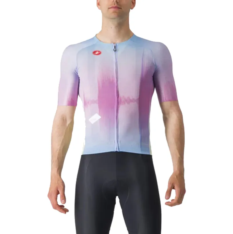 Castelli R-A/D Mens Short Sleeve Cycling Jersey - Multicolour Violet