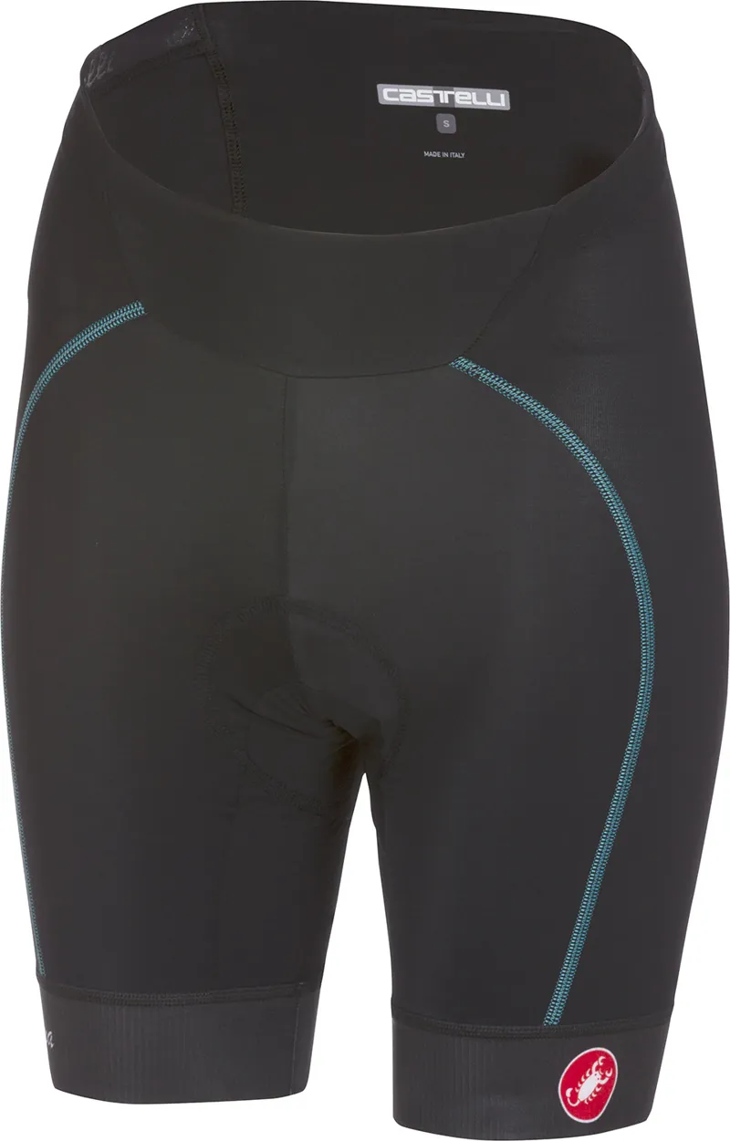 Castelli Velocissima Womens Short - Black/Sky Blue