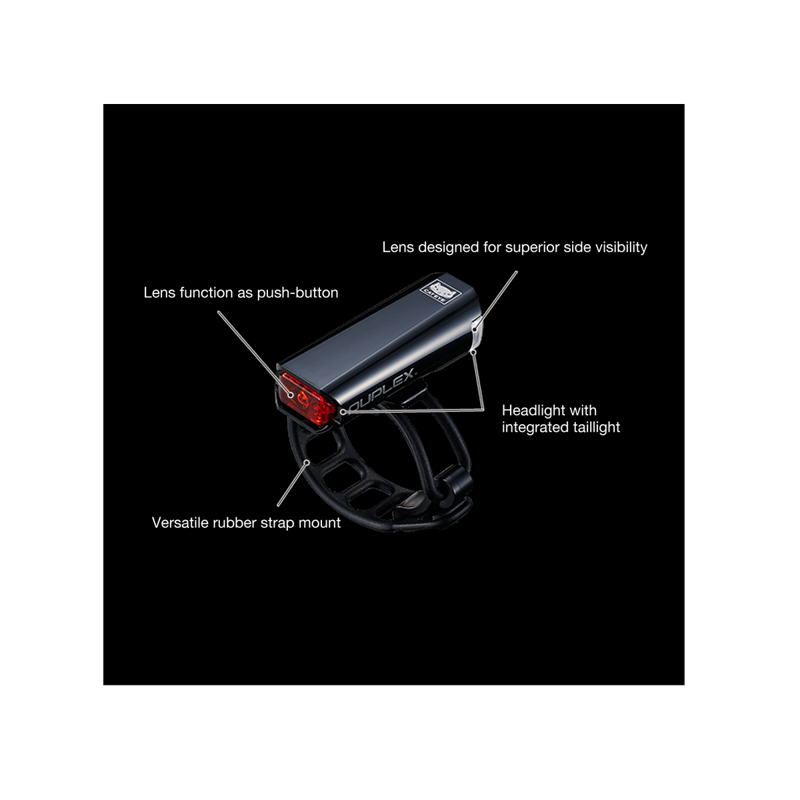 Cateye Duplex Front/Rear Helmet Battery Bicycle Light-3