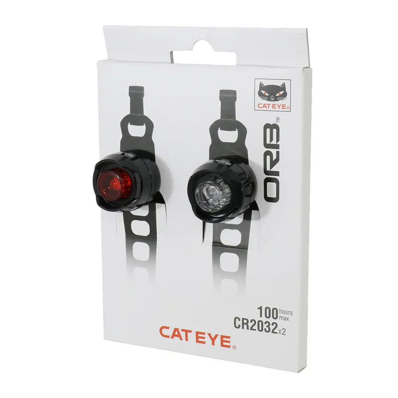Cateye Orb Rechargeable Front and Rear Light Set - Polished Black-3