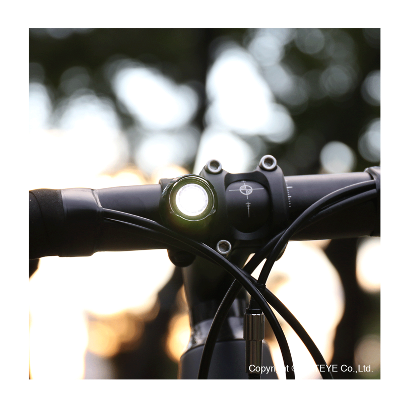 Cateye Orb Rechargeable Front Light - Polished Black-1