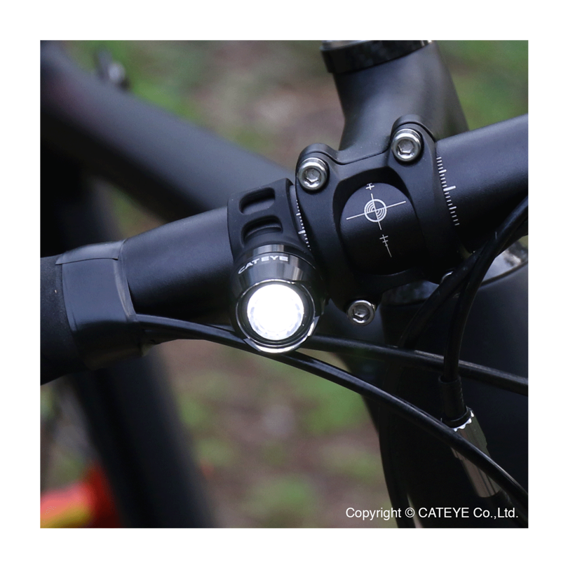 Cateye Orb Rechargeable Front Light - Polished Black-4