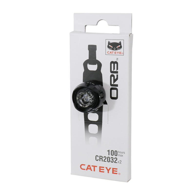 Cateye Orb Rechargeable Front Light - Polished Black-2