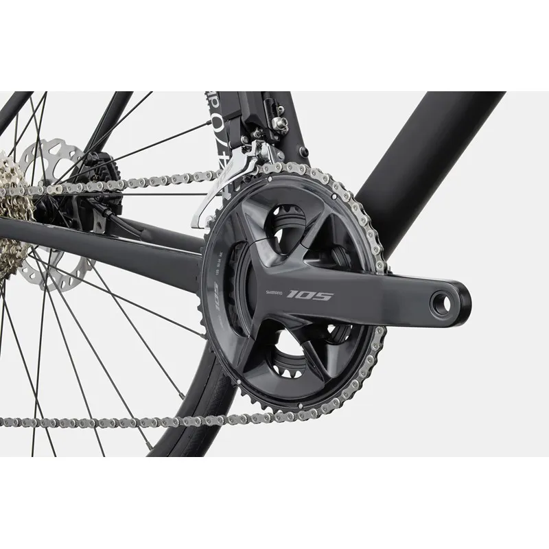 2023 Cannondale SuperSix Evo Carbon Disc 105 Di2 Road Bike - Matte Black-3