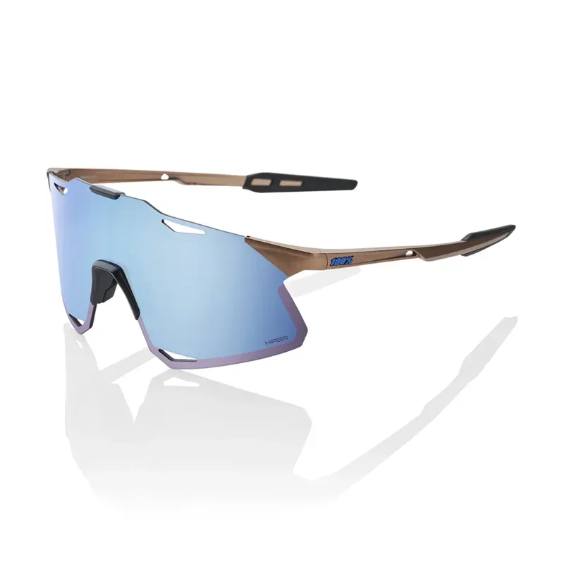 100% Hypercraft Cycling Sunglasses - Matte Copper Chromium/HiPER Blue