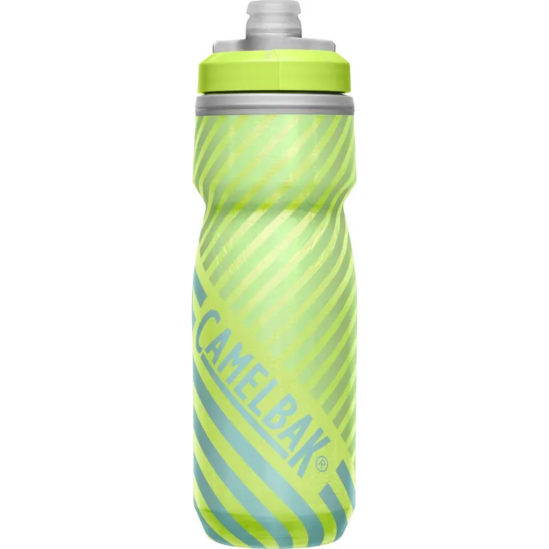 Camelbak Podium Chill Outdoor Water Bottle 620ml - Lime/Blue Stripe
