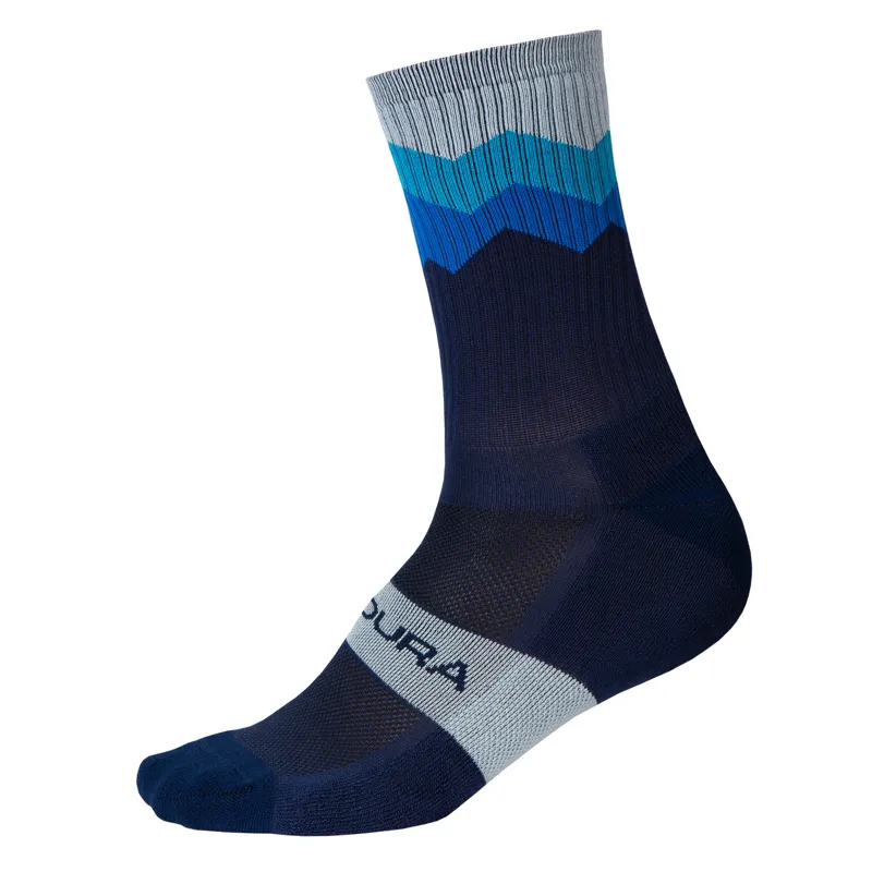 Endura Jagged Cycling Sock - Navy