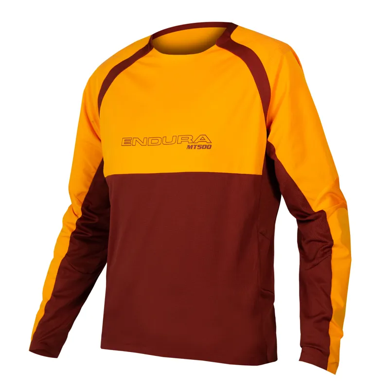 Endura MT500 Burner II Mens Long Sleeve Jersey Tangerine