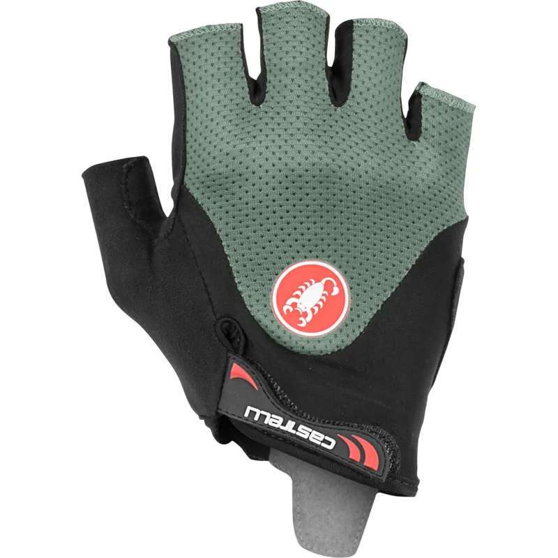Castelli Arenberg Gel 2 Short Finger Gloves - Defender Green - Size XX-Large
