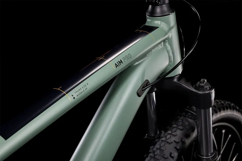 2022 Cube Aim Pro Hardtail Mountain Bike - Olive/Orange-1