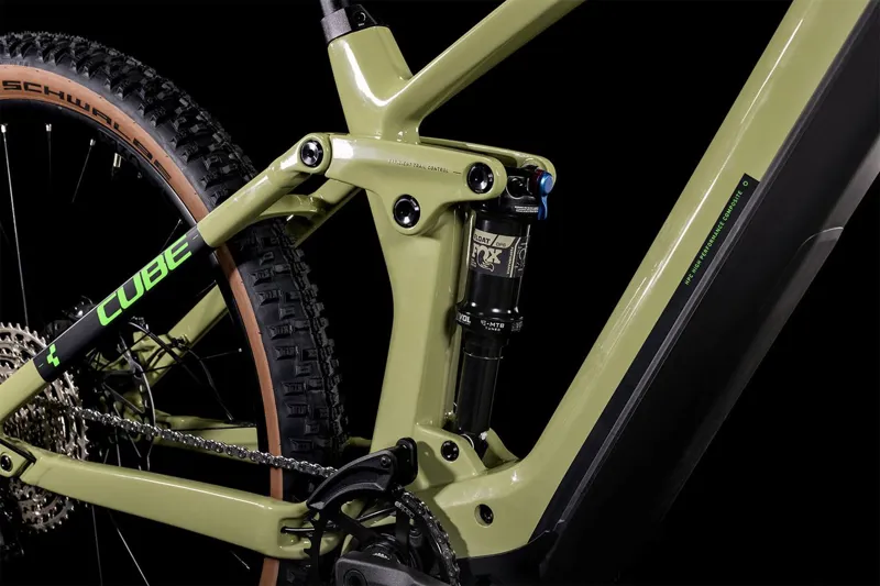 2022 Cube Stereo Hybrid 140 HPC SL 750 29 Electric Mountain Bike - Green/Flash Green-4