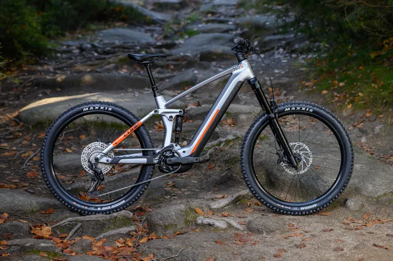 2023 Cube Stereo Hybrid 160 HPC SL 750 27.5 Electric Mountain Bike - Silver-1