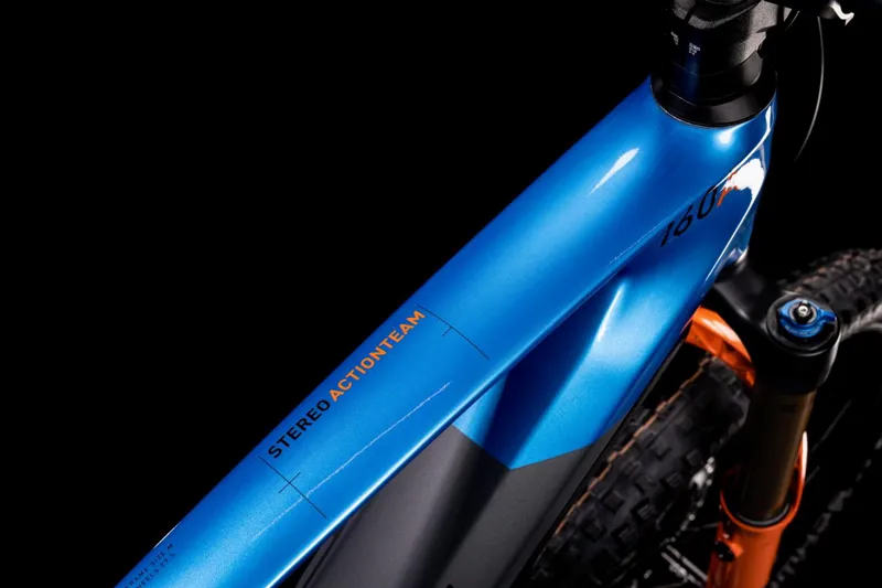 2022 Cube Stereo Hybrid 160 HPC 750 27.5 Electric Mountain Bike - Action Team-3