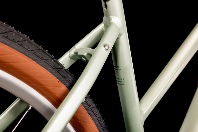 2022 Cube Hyde Hybrid Bike - Green/Grey-2