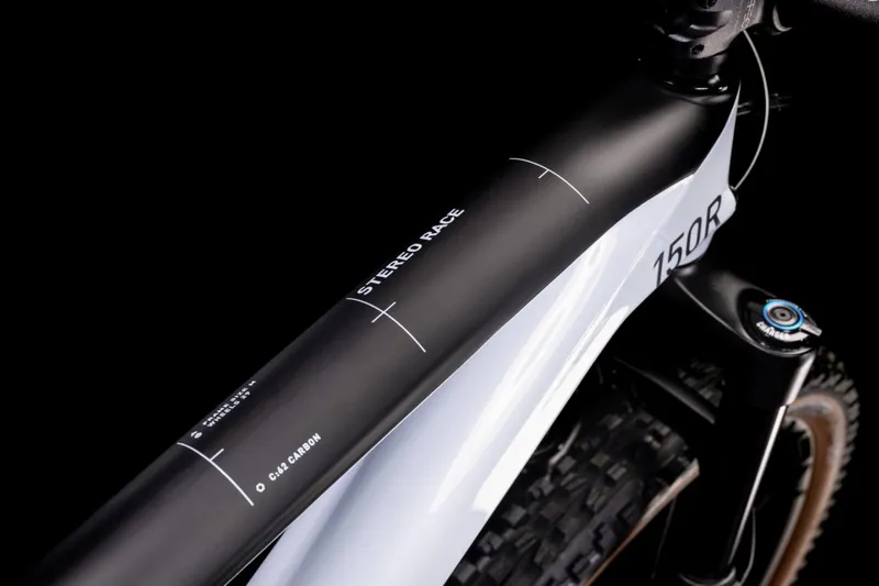 2022 Cube Stereo 150 C62 Race 29 Full Suspension Mountain Bike - Flash White/Carbon-2