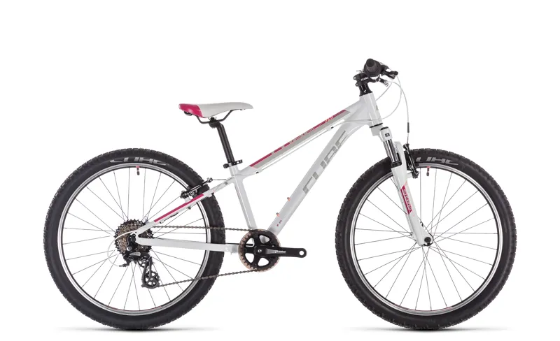 2020 Cube Access 240 Girls Kids Mountain Bike White Red Coral