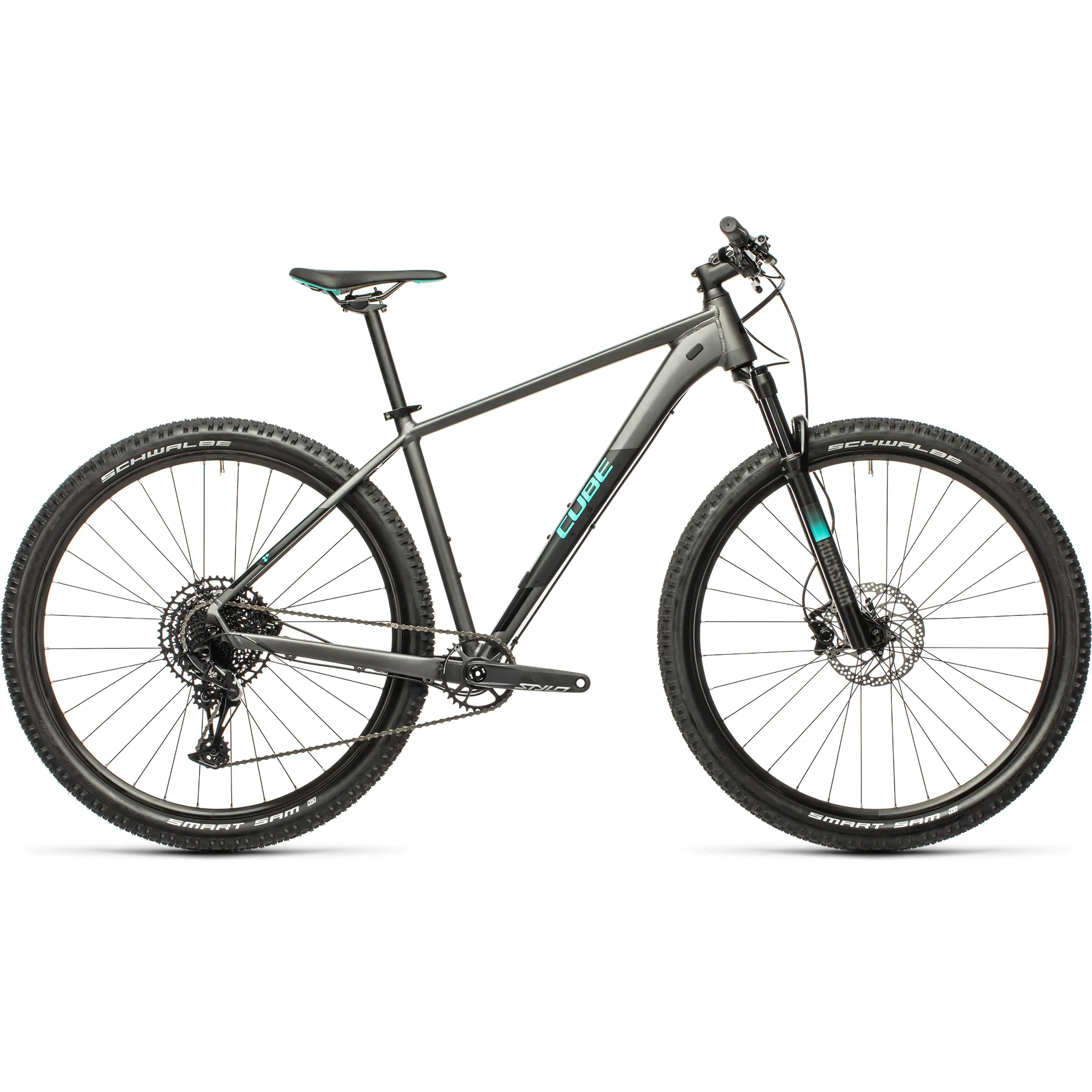 2021 Cube Acid Hardtail Mountain Bike Grey Aqua