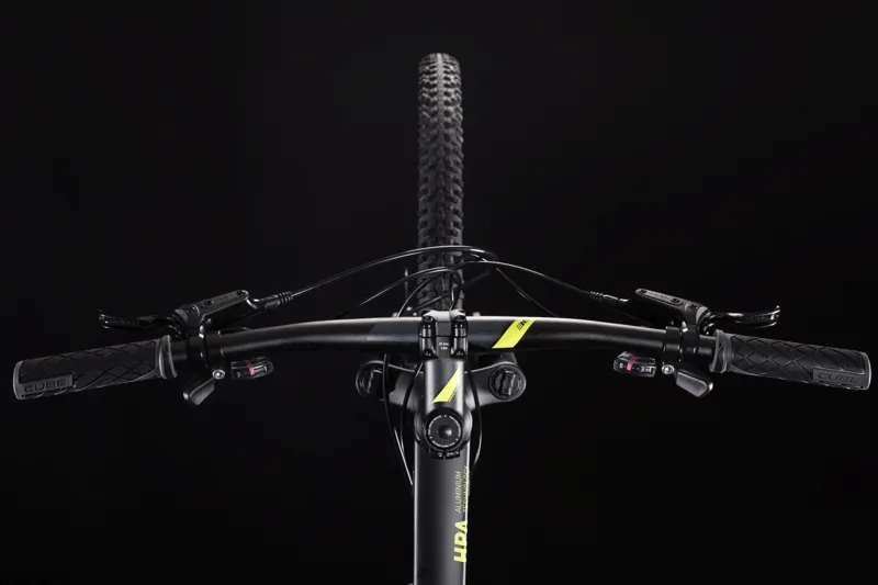 2019 Cube Aim Pro Mens Hardtail Mountain Bike - Black/Flash Yellow-1