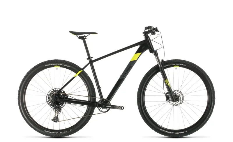 2020 Cube Analog Hardtail Mountain Bike - Black/Flash Yellow