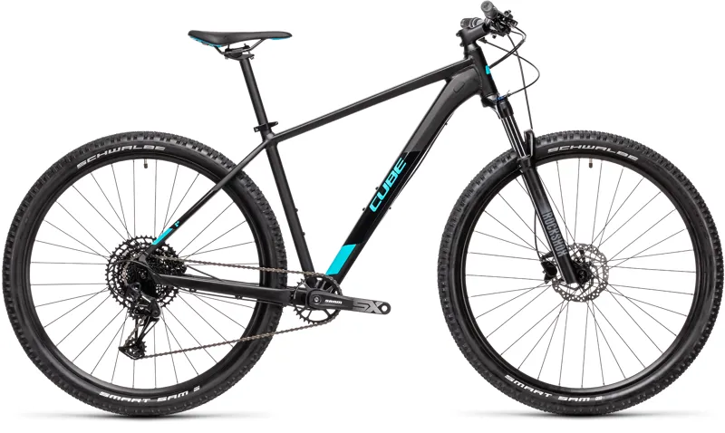 2021 Cube Analog Hardtail Mountain Bike - Black/Petrol