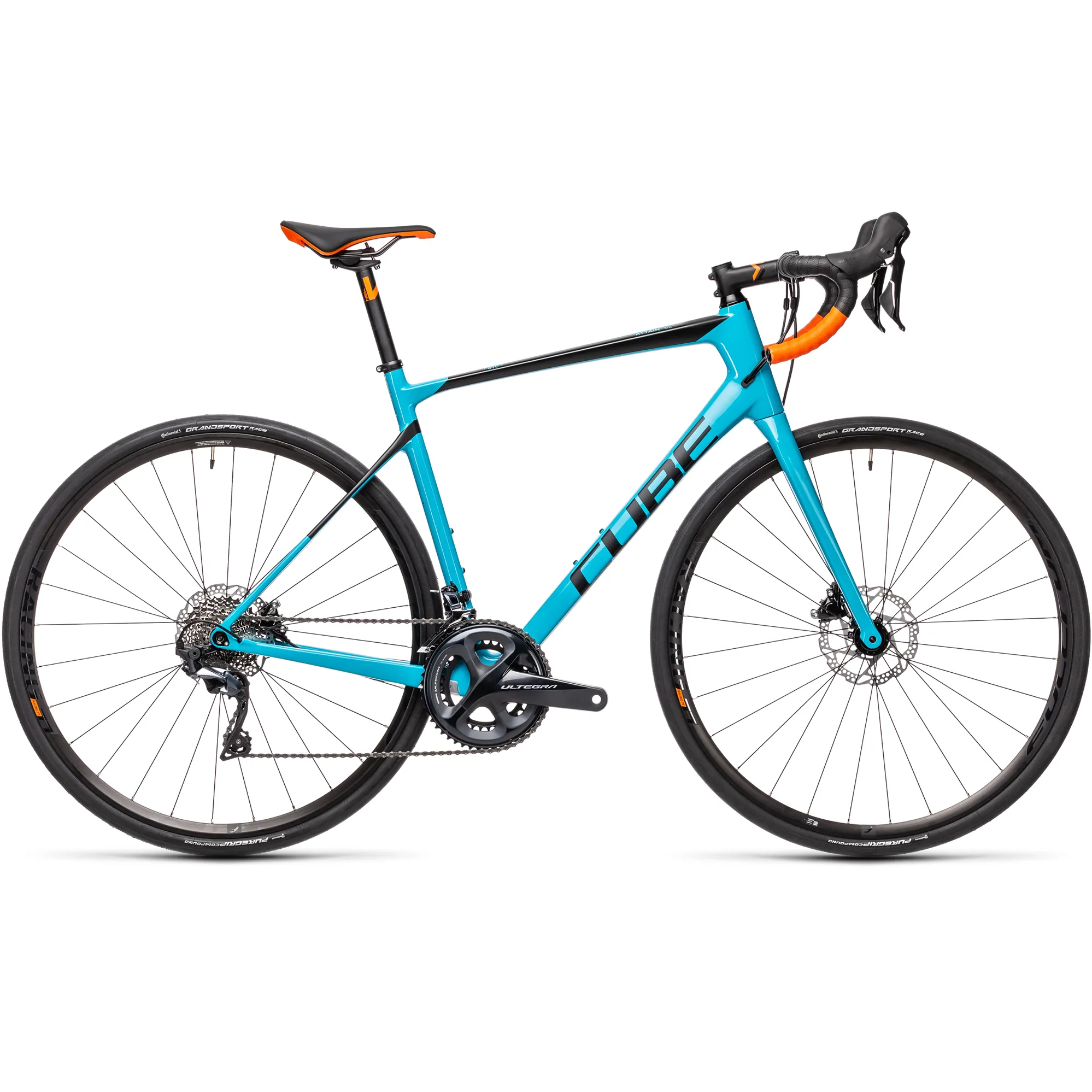 2021 Cube Attain GTC SL Road Bike Petrol Orange
