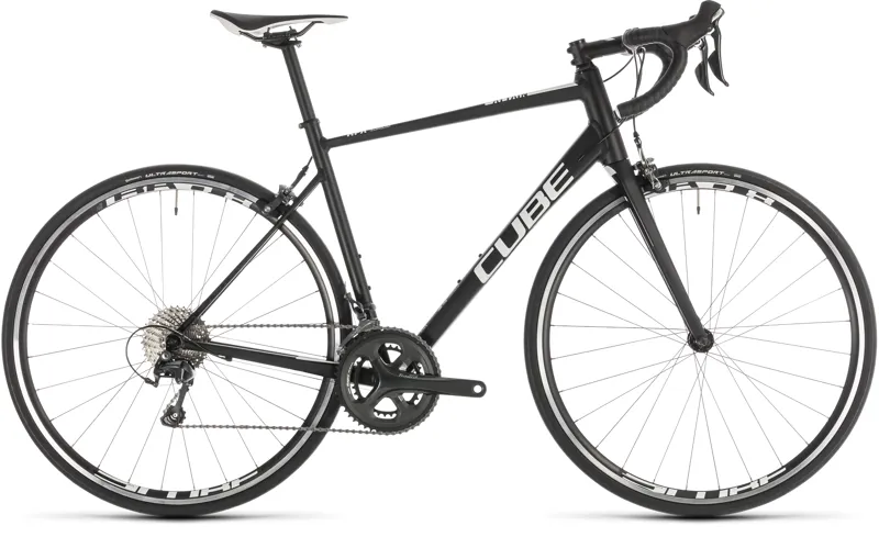 2019 Cube Attain Race Mens Road Bike - Black/White