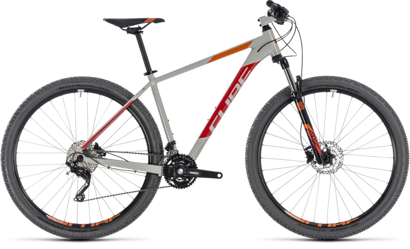 2018 Cube Attention Hardtail Mountain Bike - Grey/Red