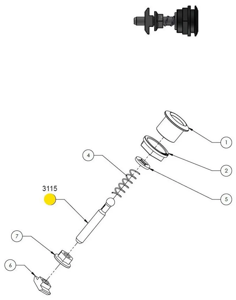 Cube Battery Cover Push Button Bolt M6 18- 01050 - Black