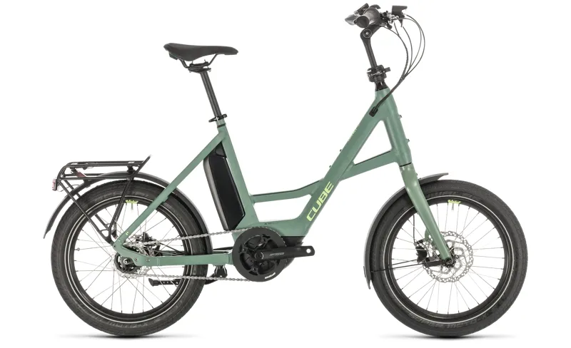 2020 Cube Compact Hybrid 20inch Electric Hybrid Bike - Green/Green
