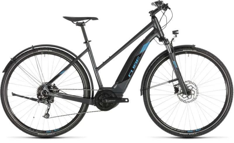 2019 Cube Cross Hybrid One 400 Allroad Step-Through Electric Bike