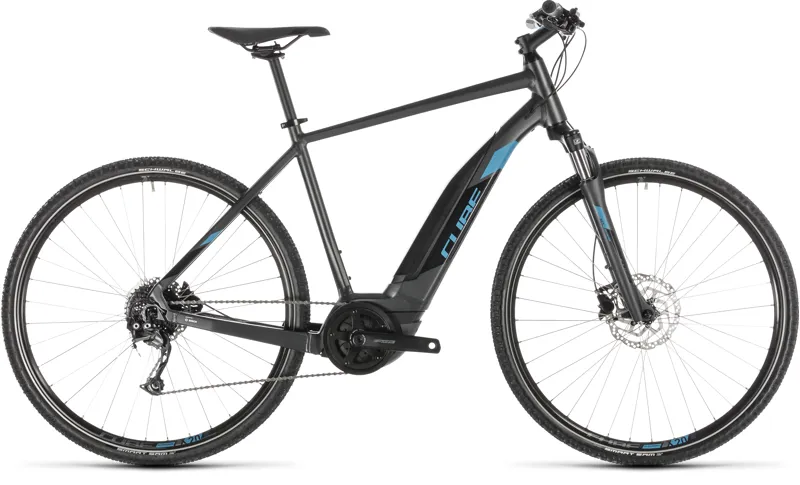 2019 Cube Cross Hybrid One 500 Electric Bike Iridium Blue