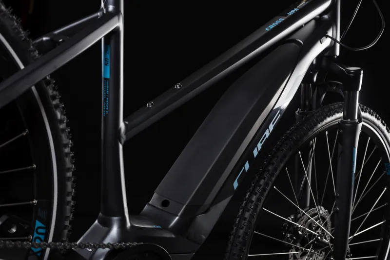 2019 Cube Cross Hybrid One 500 Trapeze Electric Bike - Iridium/Blue-2