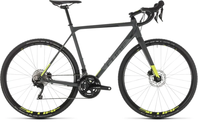2019 Cube Cross Race Pro Mens Road Bike - Grey/Flash Yellow
