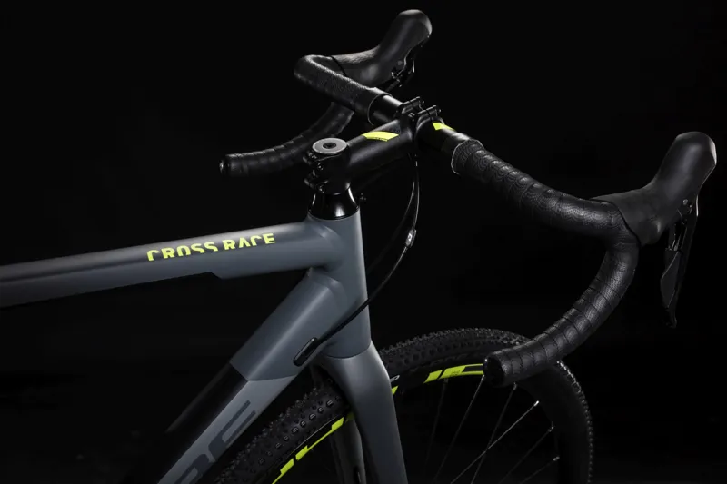 2019 Cube Cross Race Pro Mens Road Bike - Grey/Flash Yellow-2