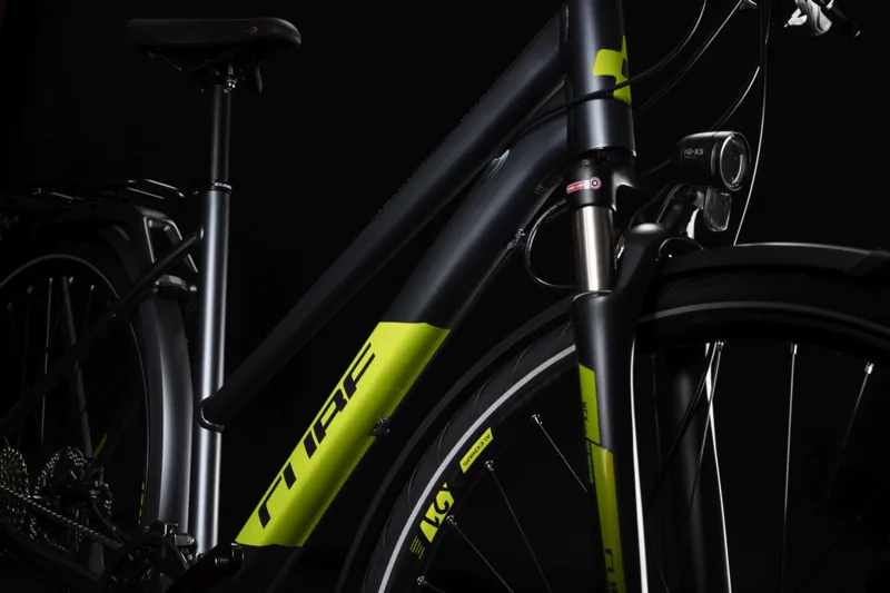 2019 Cube Kathmandu Exc Step-Through Hybrid Bike - Iridium/Green-2