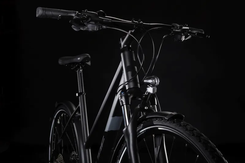 2019 Cube Nature Exc Allroad Step-Through Hybrid Bike - Black/Grey-2