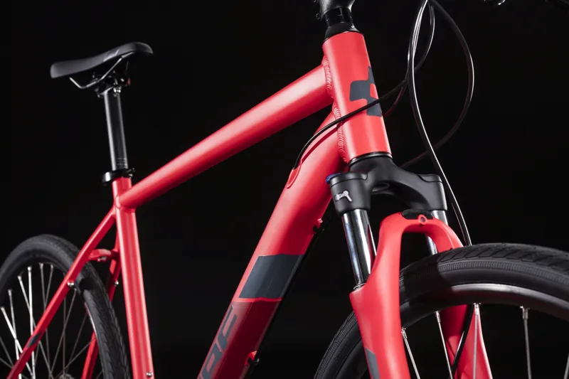 2019 Cube Nature Trapeze Hybrid Bike - Red/Grey-3