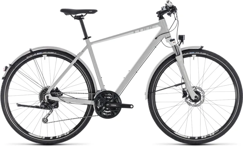 2018 Cube Nature Pro Allroad Gravel Bike - Bright Grey/White