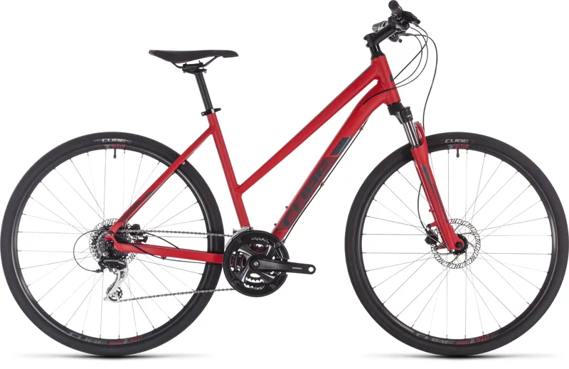 2019 Cube Nature Trapeze Hybrid Bike - Red/Grey