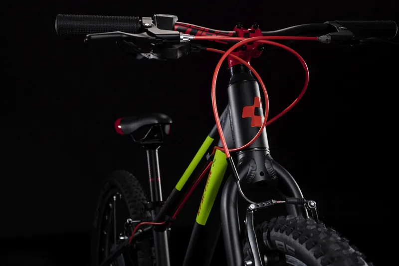 2019 Cube Reaction 240 SL Kids Mountain Bike - Black/Red/Green-4