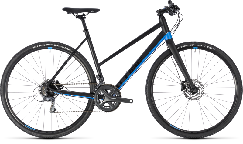 2018 Cube SL Road Step-Through Hybrid Bike - Black/Blue