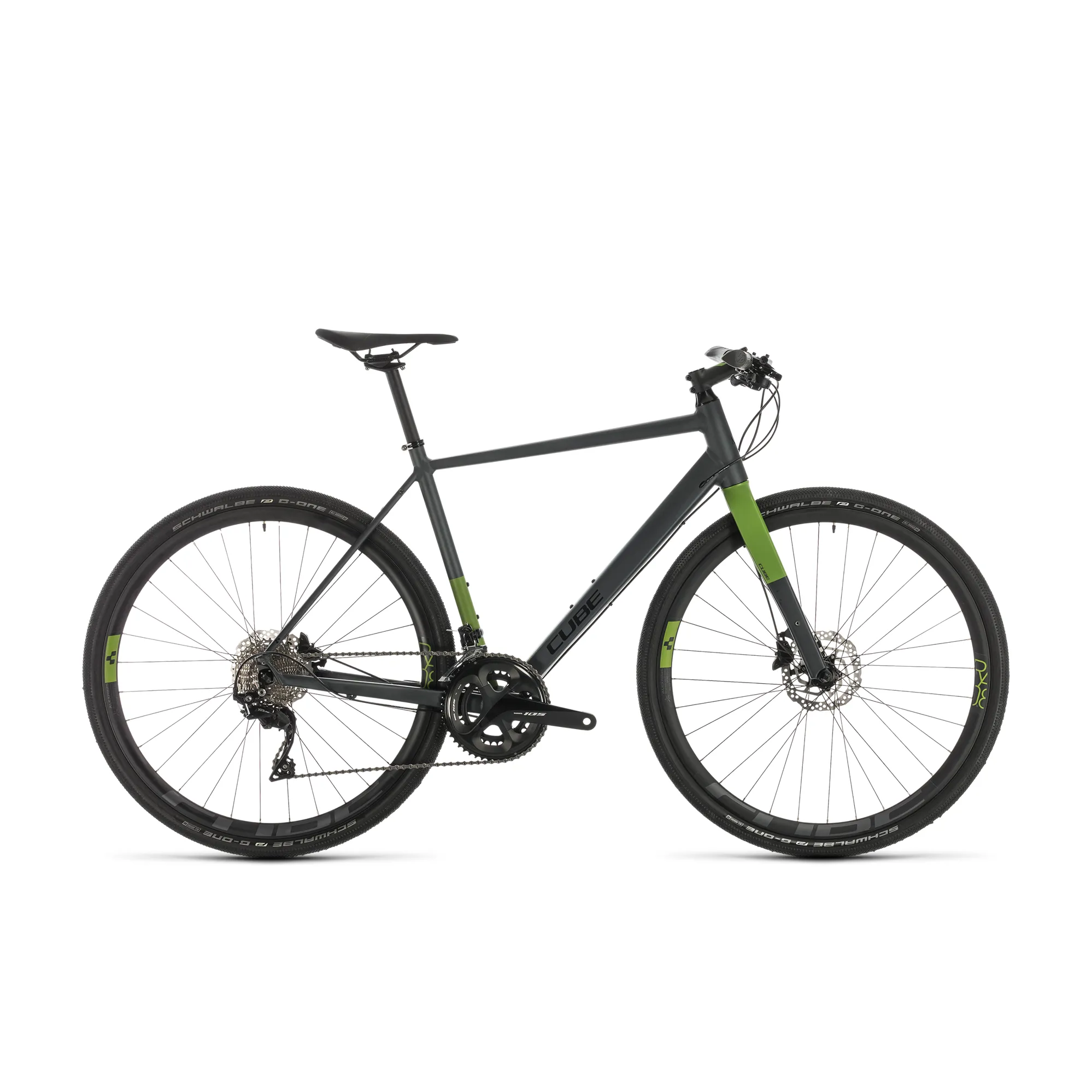 2020 Cube SL Road Race Mens Hybrid Bike Iridium Green