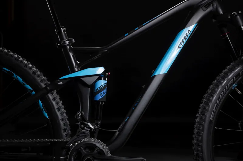 2019 Cube Stereo 120 Race 29 Mens Mountain Bike - Black/Blue-1