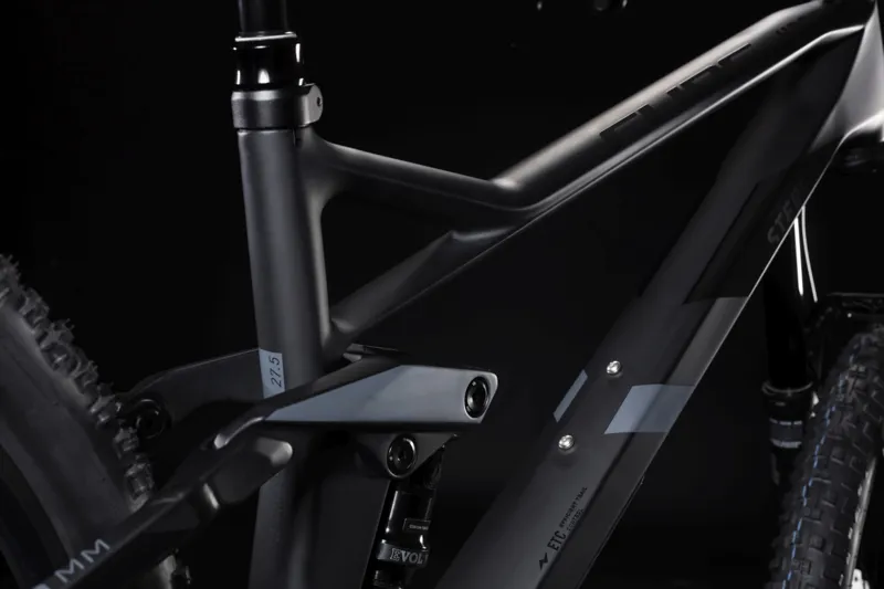 2019 Cube Stereo 140 HPC SL 27.5 Mens Mountain Bike - Carbon/Grey-4